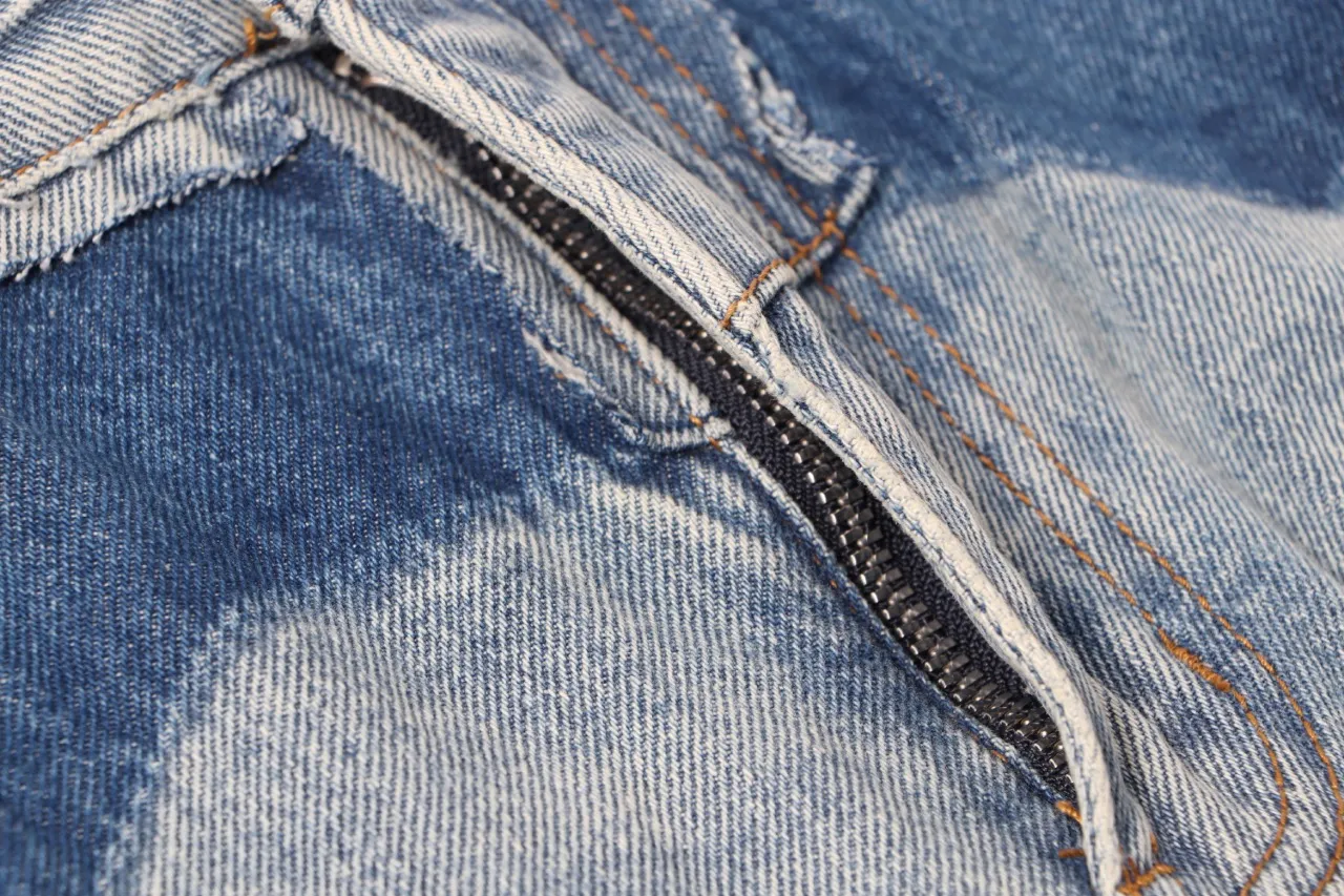 665#Gallery Dept new style washed blue heavy-duty splicing bootcut jeans American high street casual trousers washed blue S~XL p300